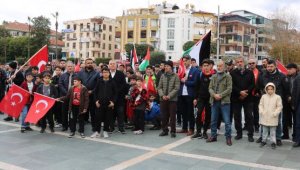 Alanya'da yüzlerce kişi şehitler ve Filistin için yürüdü