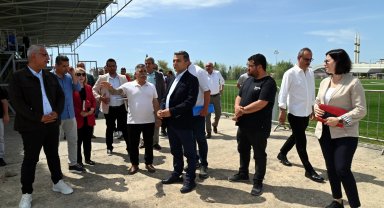Başkan Kara güreş hazırlıklarını inceledi