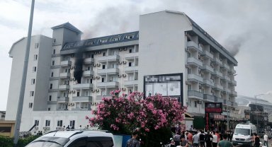 Alanya'da otel lojmanında yangın