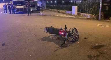 Motosiklet sürücüsünün hayatını kaybettiği kaza kamerada