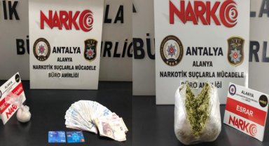 Alanya'da hava destekli uyuşturucu operasyonu