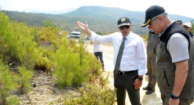 Vali Şahin Manavgat 'da yanan bölgeyi ziyaret etti