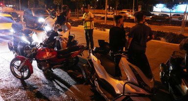 Antalya'da trafik polislerinin 'motosiklet' denetimi