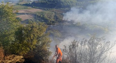 Aksu'da 1 hektar alan yandı