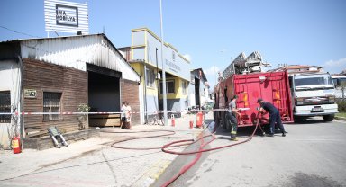 Mobilya atölyesinde yangın