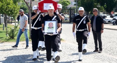 Trafik kazasında hayatını kaybeden polis memuruna veda