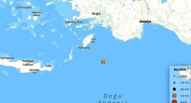 Akdeniz'de 4,7'lik deprem