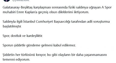 Bakan Tunç'tan saldırıya uğrayan spor muhabirine geçmiş olsun mesajı