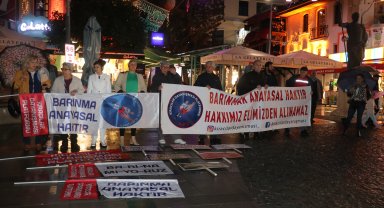 Antalya'da yüksek kira protestosu