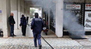 Bodrumdaki yangın büyümeden söndürüldü
