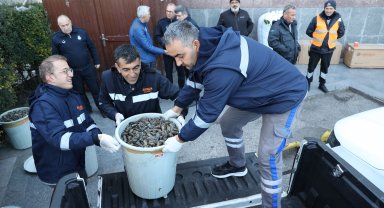 Antalya Otobüs Terminali'nde 300 kilogram midyeye el kondu