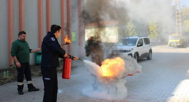 Manavgat ve Kemer'de yangın söndürme tatbikatı