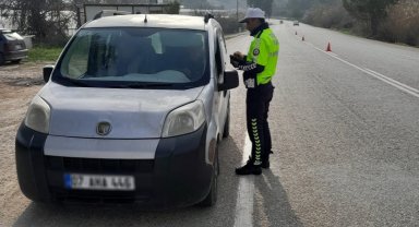 Antalya'da dron destekli trafik denetimi