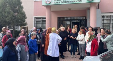 Halk eğitim merkezinde deprem tatbikatı