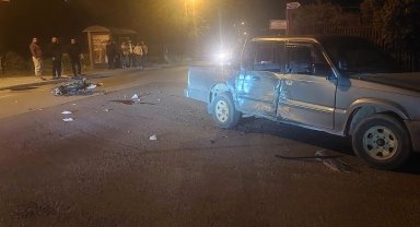 Kamyonetle çarpışan motosikletin sürücüsü öldü