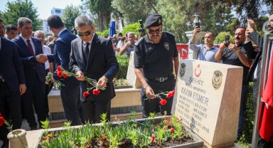 15 Temmuz şehidi polis memuru için anma töreni