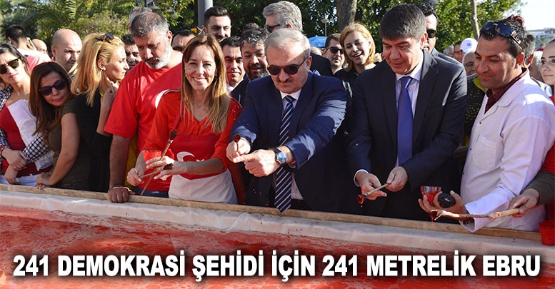 241 demokrasi şehidi için 241 metrelik ebru