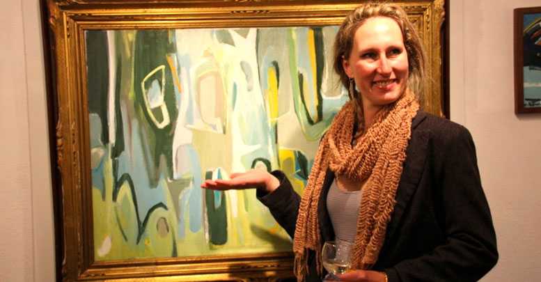 ABD'li ressam Kaş'ta sergi açtı