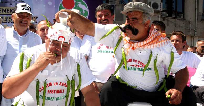 Acı biberi yedi ‘ALTIN’ı kaptı