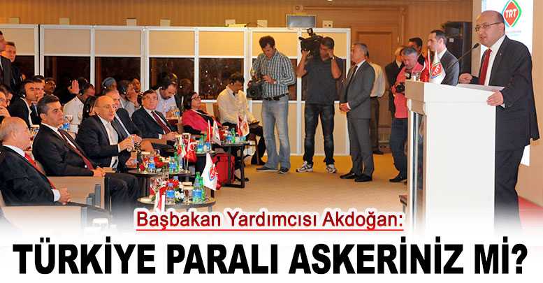 Akdoğan: Türkiye paralı askeriniz mi ?