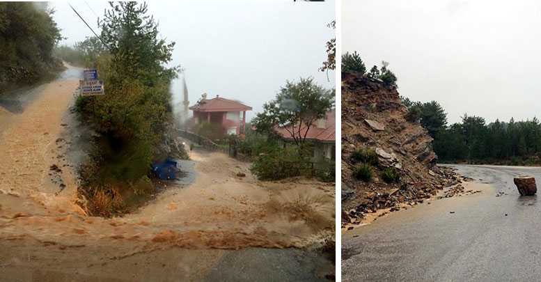 Alanya’da heyelan