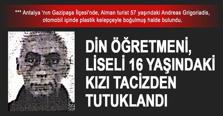Alman turist, plastik kelepçeyle boğuldu