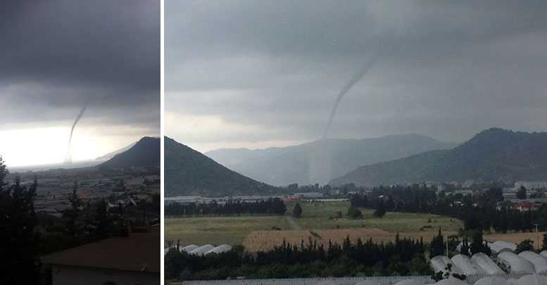 Antalya‘da korkutan hortum