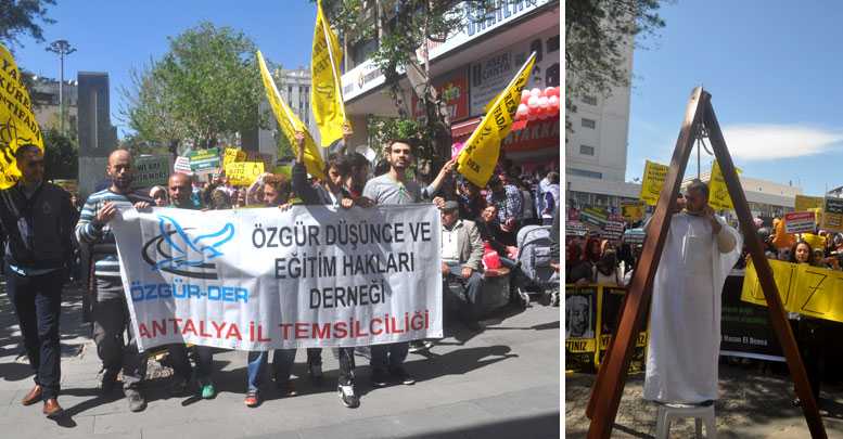ANTALYA’da Mısır protestosu
