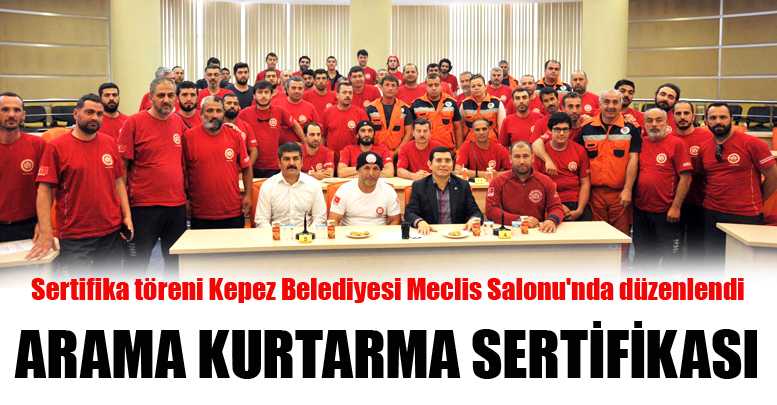 ARAMA KURTARMA SERTİFİKASI