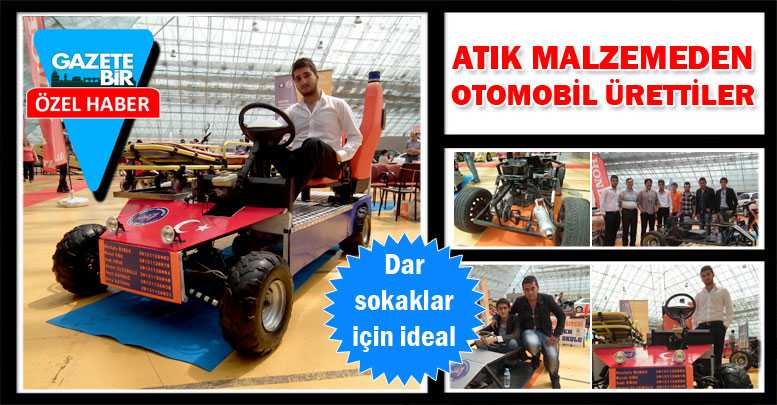 Atık malzemeden otomobil ürettiler