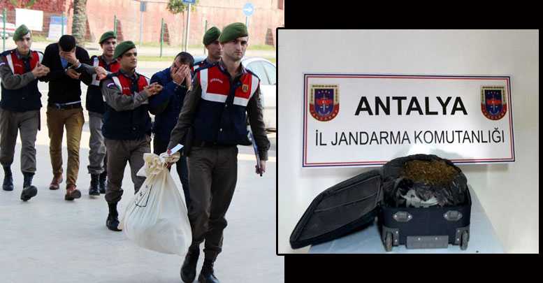 Bavulda 10 kilo esrarla yakalandılar