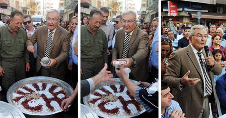 Baykal aşure dağıttı