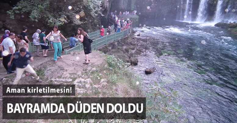 Bayramda Düden doldu