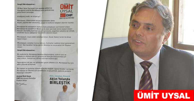 Bir mektup da Ümit Uysal’dan