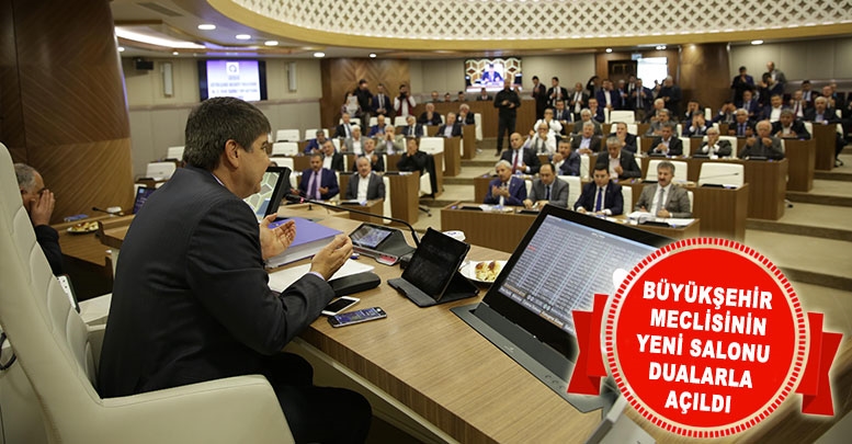 Büyükşehir Meclisinin yeni salonu dualarla açıldı