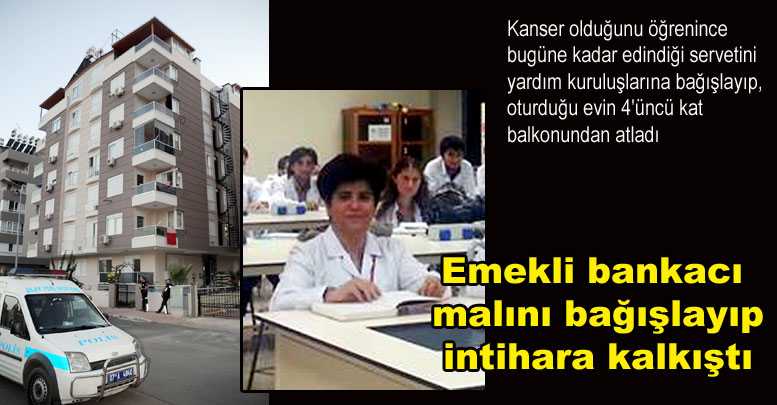 Emekli bankacı malını bağışlayıp intihara kalkıştı