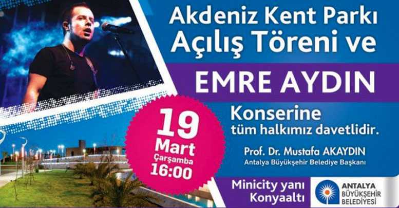 Emre Aydın konserli açılış