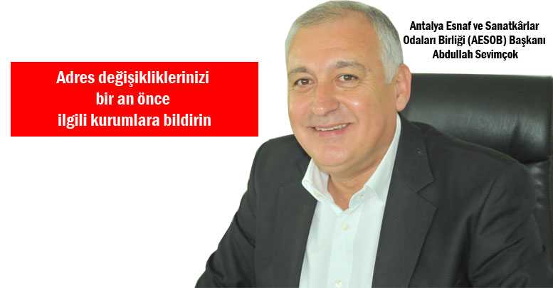 Esnafa ADRES uyarısı