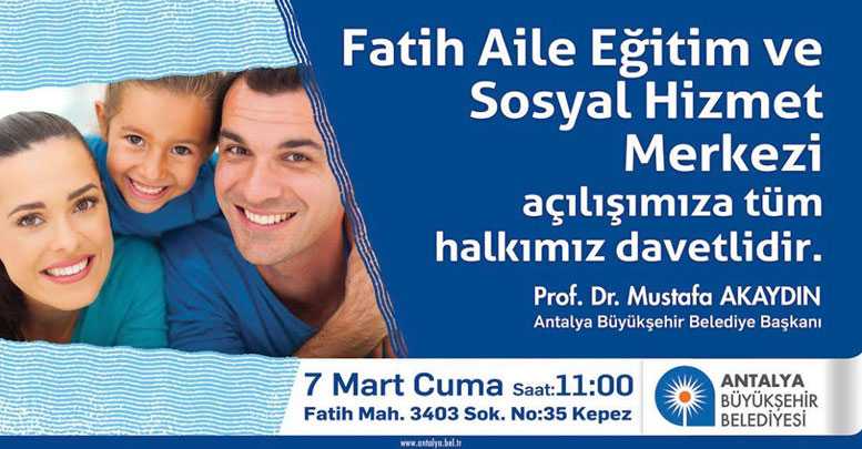 Fatih Aile Merkezi açılıyor