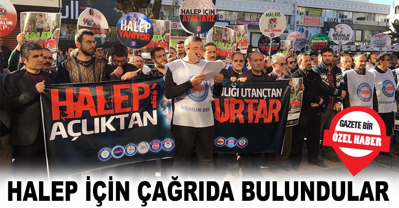Halep için çağrıda bulundular