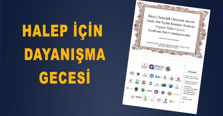 Halep için dayanışma gecesi