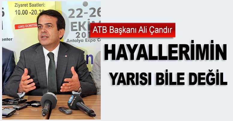 Hayallerimin yarısı bile değil