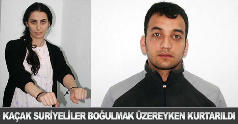 Kaçak Suriyeliler boğulmak üzereyken kurtarıldı