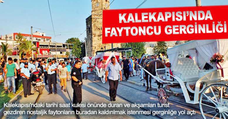 Kalekapısı’nda faytoncu gerginliği