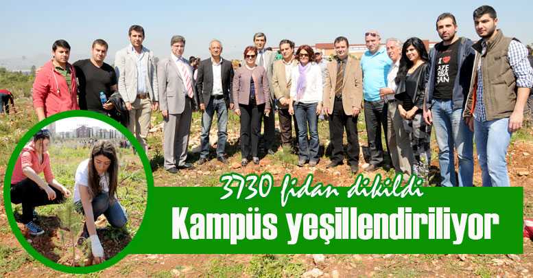 Kampüs yeşillendiriliyor