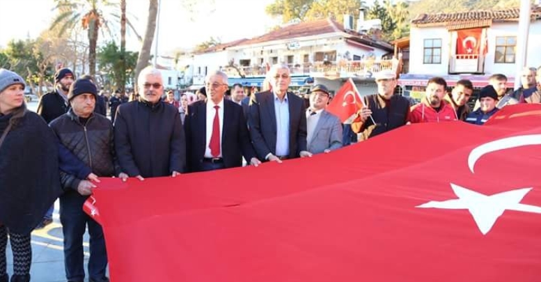 Kaş’ta terör protestosu