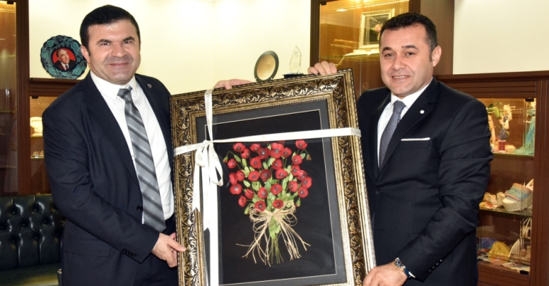 Kaymakam Tanrıseven’den Başkan Yücel’e veda ziyareti
