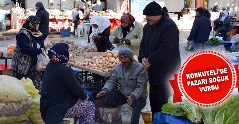Korkuteli'de pazarı soğuk vurdu