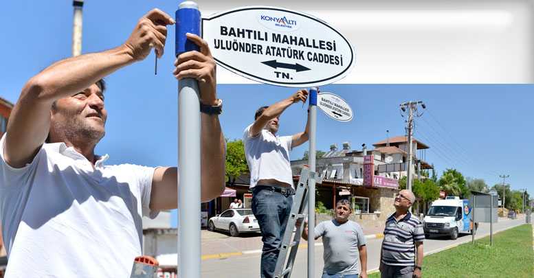 Köylere sokak levhası
