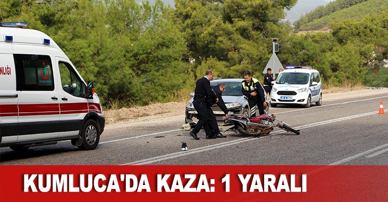 Kumluca'da kaza: 1 yaralı